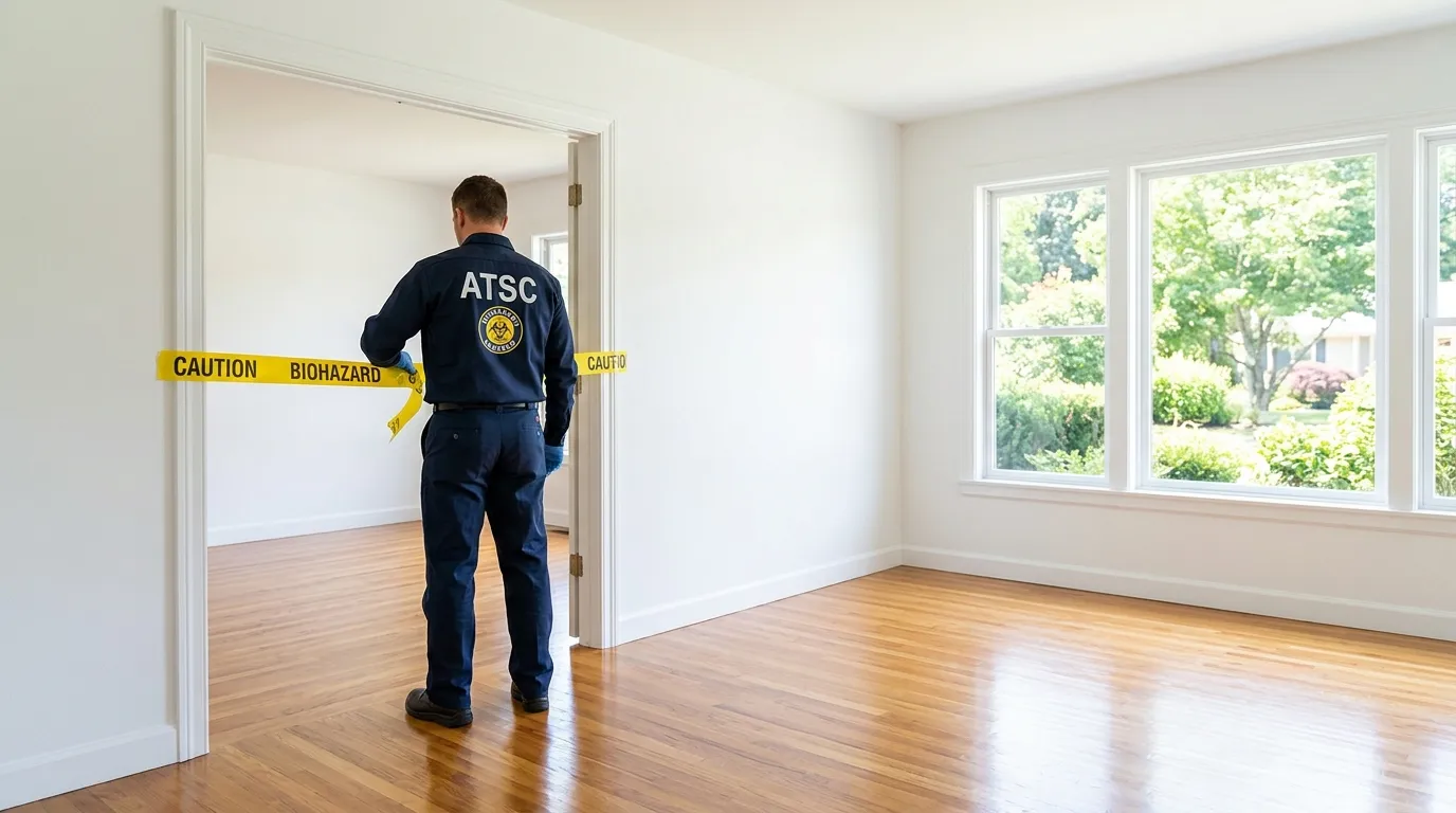 Certified biohazard cleanup crew performing Trauma Scene Cleanup in Marstons Mills